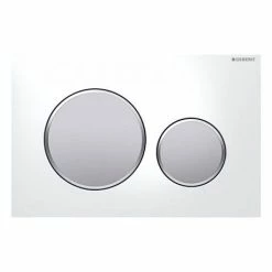 Geberit Sigma 20 White + Matt Chrome Flush Plate for UP320/UP720 Cistern - 115.882.KL.1