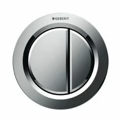 Geberit Dual Flush Pneumatic Flush Button - Gloss Chrome - 116.050.21.1