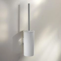 Keuco Moll Wall Mounted Toilet Brush & Holder - White