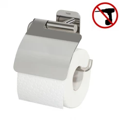Tiger Colar Toilet Paper Holder with Cover - Polished Stainless Steel