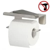 Tiger Colar Toilet Roll Holder with Shelf - Brushed Stainless Steel 2 Tiger Colar Toilet Roll Holder with Shelf - Brushed Stainless Steel -TOILET ACCESSORIES shop 1314230946 P