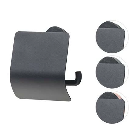 Tiger Urban Toilet Roll Holder with Cover - Black 5 Tiger Urban Toilet Roll Holder with Cover - Black - Image 3