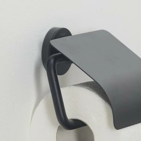 Tiger Urban Toilet Roll Holder with Cover - Black 8 Tiger Urban Toilet Roll Holder with Cover - Black - Image 6