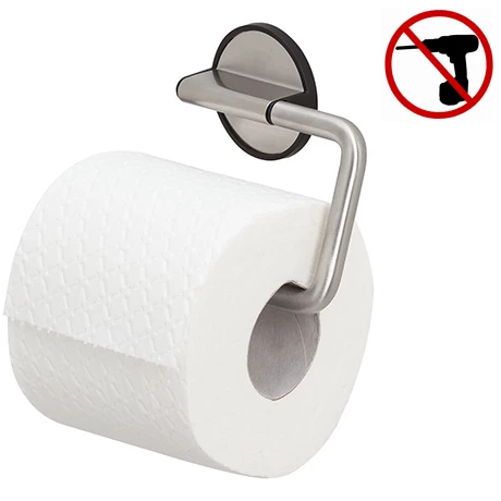 Tiger Tune Toilet Roll Holder - Brushed Stainless Steel/Black -TOILET ACCESSORIES shop 1326530946 P