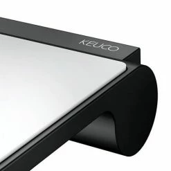 Keuco Plan Toilet Roll Holder with Shelf - Black -TOILET ACCESSORIES shop 14973370000 D4 460