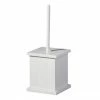 White Wooden Toilet Brush Holder with Brush - 1600958 1 White Wooden Toilet Brush Holder with Brush - 1600958 -TOILET ACCESSORIES shop 1600958 n p