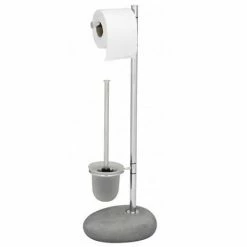 Wenko Pebble Stone Grey Standing WC Set - 19494100
