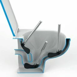 Wenko White Rimless Toilet Brush - 23344100 -TOILET ACCESSORIES shop 23344100 d3 460