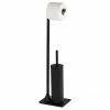 Wenko Hella Black Freestanding Toilet Brush & Roll Holder - 23710100 -TOILET ACCESSORIES shop 23710100 P