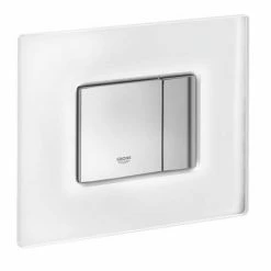 Grohe Skate Cosmopolitan WC Wall Flush Plate - Chrome/daVinci Satin - 38845MF0 -TOILET ACCESSORIES shop 38845MF0 D1 460