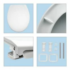 Bemis Oxford Toilet Seat with Adjustable Chrome Hinges - 3900CPT000 7 Bemis Oxford Toilet Seat with Adjustable Chrome Hinges - 3900CPT000 -TOILET ACCESSORIES shop 3900CPT000 D2 460