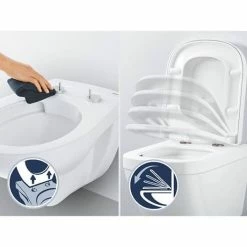Grohe Euro Soft Close Toilet Seat with Quick Release - 39330001 -TOILET ACCESSORIES shop 39493000 D3 460