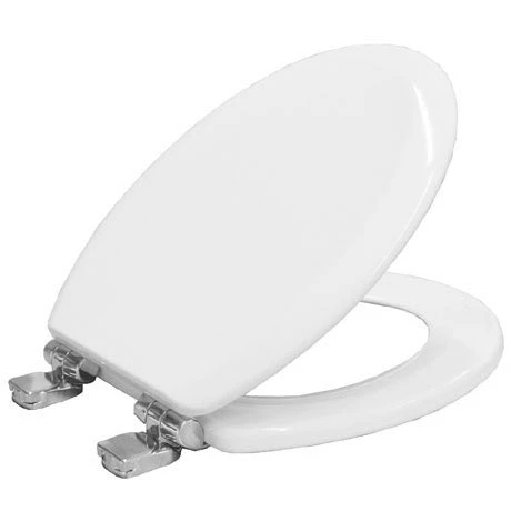 Bemis Chicago Soft Close Toilet Seat with Chrome Hinges 3 Bemis Chicago Soft Close Toilet Seat with Chrome Hinges