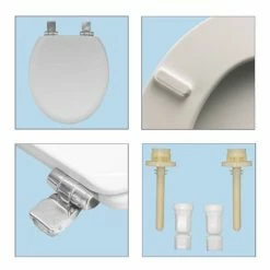 Bemis Chicago Soft Close Toilet Seat with Chrome Hinges 7 Bemis Chicago Soft Close Toilet Seat with Chrome Hinges -TOILET ACCESSORIES shop 500CELT000 d2 460