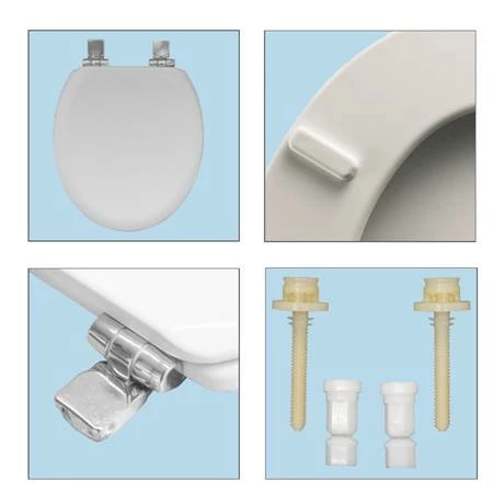 Bemis Chicago Soft Close Toilet Seat with Chrome Hinges 5 Bemis Chicago Soft Close Toilet Seat with Chrome Hinges - Image 3