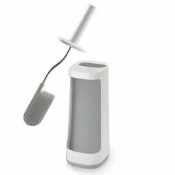 Joseph Joseph Flex Plus Smart Toilet Brush & Holder with Storage Caddy - White/Grey - 70516