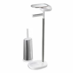 Joseph Joseph EasyStore Plus Freestanding Toilet Paper Holder with Flex Steel Toilet Brush - 70519 -TOILET ACCESSORIES shop 70519 D5 460