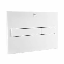 Roca PL7 Operating Panel Dual Flush Plate - Matt White - 890088207
