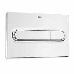 Roca PL1 Dual Flush Plate for Concealed Cisterns - Chrome