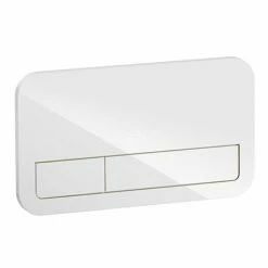 Villeroy and Boch ViConnect Glass Glossy White Dual Flush Plate - 922400RE