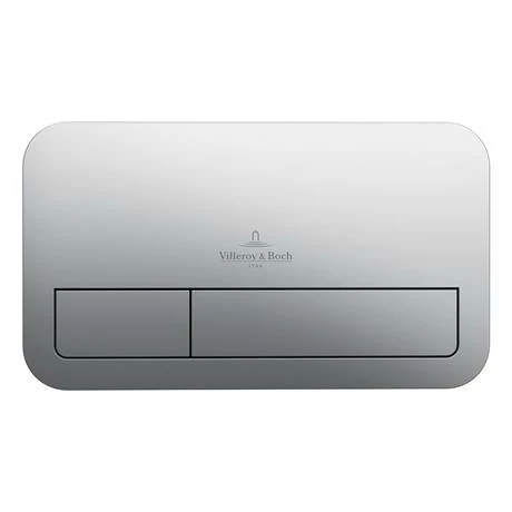 Villeroy and Boch ViConnect Brushed Chrome Dual Flush Plate - 92249069 4 Villeroy and Boch ViConnect Brushed Chrome Dual Flush Plate - 92249069 - Image 2