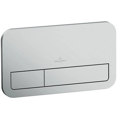 Villeroy and Boch ViConnect Brushed Chrome Dual Flush Plate - 92249069 3 Villeroy and Boch ViConnect Brushed Chrome Dual Flush Plate - 92249069
