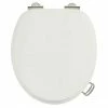 Burlington Soft Close Toilet Seat with Chrome Hinges and Handles - Sand -TOILET ACCESSORIES shop ARCS43 NKL P