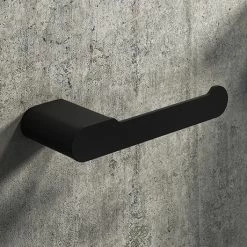 Arezzo Matt Black Toilet Roll Holder