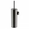 Arezzo Gunmetal Grey Wall Mounted Toilet Brush + Holder -TOILET ACCESSORIES shop AZBRHGM n p
