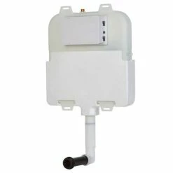 Arezzo Compact Concealed Cistern with Brushed Brass Flush Plate - Square Buttons -TOILET ACCESSORIES shop AZCCBRAS d2 460