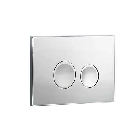 Arezzo Compact Concealed Cistern with Polished Chrome Flush Plate - Round Buttons 4 Arezzo Compact Concealed Cistern with Polished Chrome Flush Plate - Round Buttons - Image 2