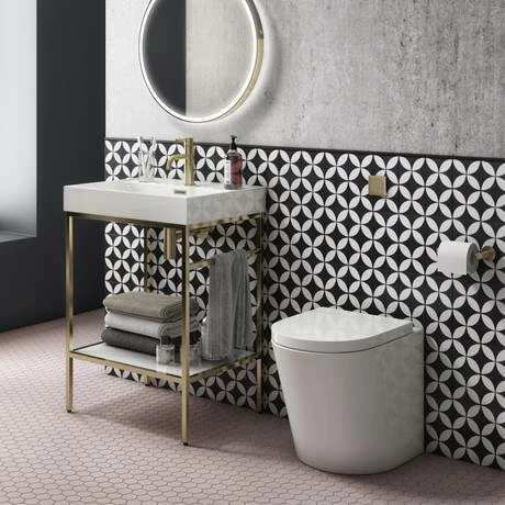 Arezzo Concealed WC Cistern incl. Brushed Brass Square Flush Plate 5 Arezzo Concealed WC Cistern incl. Brushed Brass Square Flush Plate - Image 3