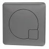 Arezzo Modern Gun Metal Grey Square Flush Plate - 70 x 70mm -TOILET ACCESSORIES shop AZSQGG M