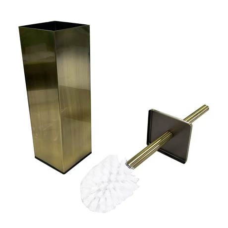 Arezzo Square Toilet Brush Antique Brass 4 Arezzo Square Toilet Brush Antique Brass - Image 2