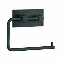 Smedbo Beslagsboden Wall Mounted Toilet Paper Holder - Black Matt - BB1098