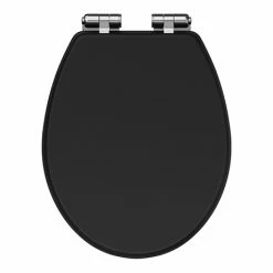 Carlton Soft Close Toilet Seat with Chrome Hinges - Various Colour Options