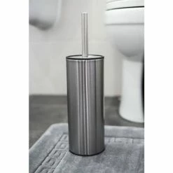 Cruze Brushed Steel Toilet Brush & Holder -TOILET ACCESSORIES shop CBSTBH D2 460