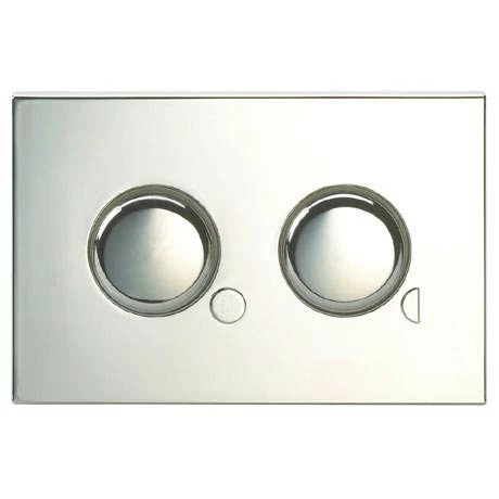 Twyford Dual Flush Mini Plate Push Button - Chrome 3 Twyford Dual Flush Mini Plate Push Button - Chrome