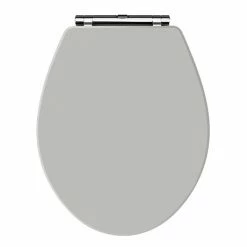 Carlton Stone Grey Wooden Soft Close Toilet Seat