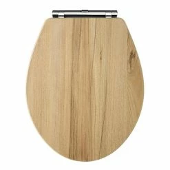 Carlton Natural Walnut Wooden Soft Close Toilet Seat