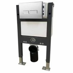 Compact Toilet Fixing Frame with Dual Flush Cistern