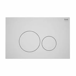 RAK Ecofix Matt White Dual Flush Plate with Round Buttons