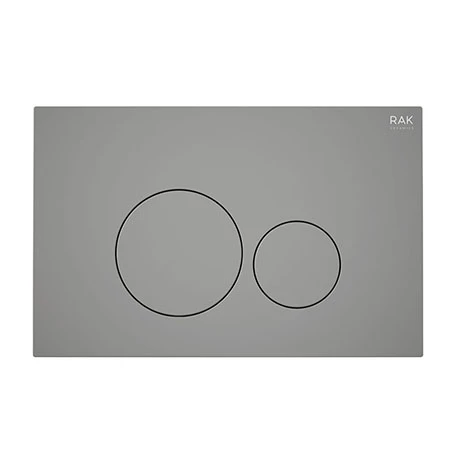 RAK Ecofix Matt Grey Dual Flush Plate with Round Buttons 3 RAK Ecofix Matt Grey Dual Flush Plate with Round Buttons