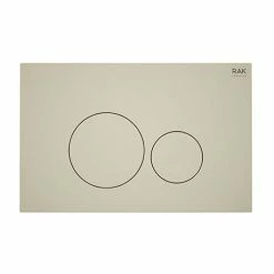 RAK Ecofix Matt Greige Dual Flush Plate with Round Buttons