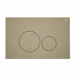 RAK Ecofix Matt Cappuccino Dual Flush Plate with Round Buttons