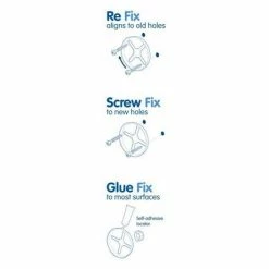 Croydex Grosvenor Flexi-Fix Toilet Roll Holder - Gold - QM701103 -TOILET ACCESSORIES shop Flexi fix 2 460