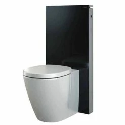 Geberit - Monolith WC Unit & Cistern for Floorstanding WC's - Black/Aluminium -TOILET ACCESSORIES shop Geberit Monolith WC Unit Cistern for Floorstanding WCs Black d1 375
