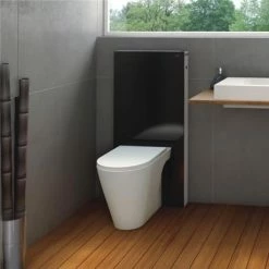 Geberit - Monolith WC Unit & Cistern for Floorstanding WC's - Black/Aluminium -TOILET ACCESSORIES shop Geberit Monolith WC Unit Cistern for Floorstanding WCs Black d2 375
