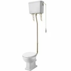 Gold High Level Traditional WC Flush Pipe Kit -TOILET ACCESSORIES shop Gold High Level Traditional WC Flush Pipe Kit d1 460
