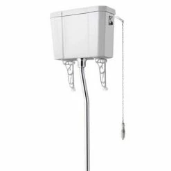 High Level Traditional WC Ceramic Cistern & Flush Pipe Kit